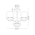 Brooks Semi Flush Light 3 Light